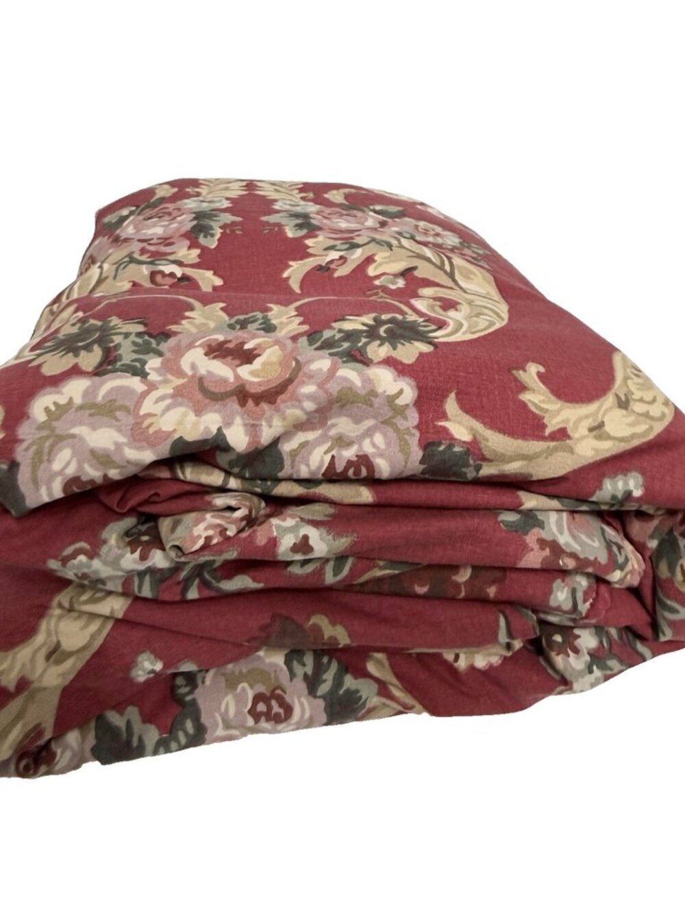 3Pc Ralph Lauren Marseilles Full/Double Duvet Cover COTTON +2 Ruffle Shams READ